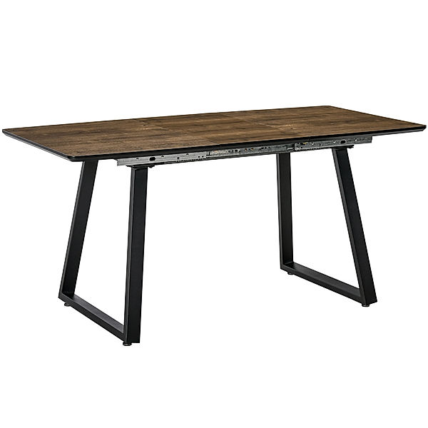 Esstisch mit ausziehbarer Tischplatte braun (Farbe: braun)