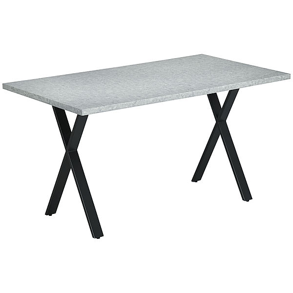 Esstisch mit Stahlbeine grau (Farbe: grau)