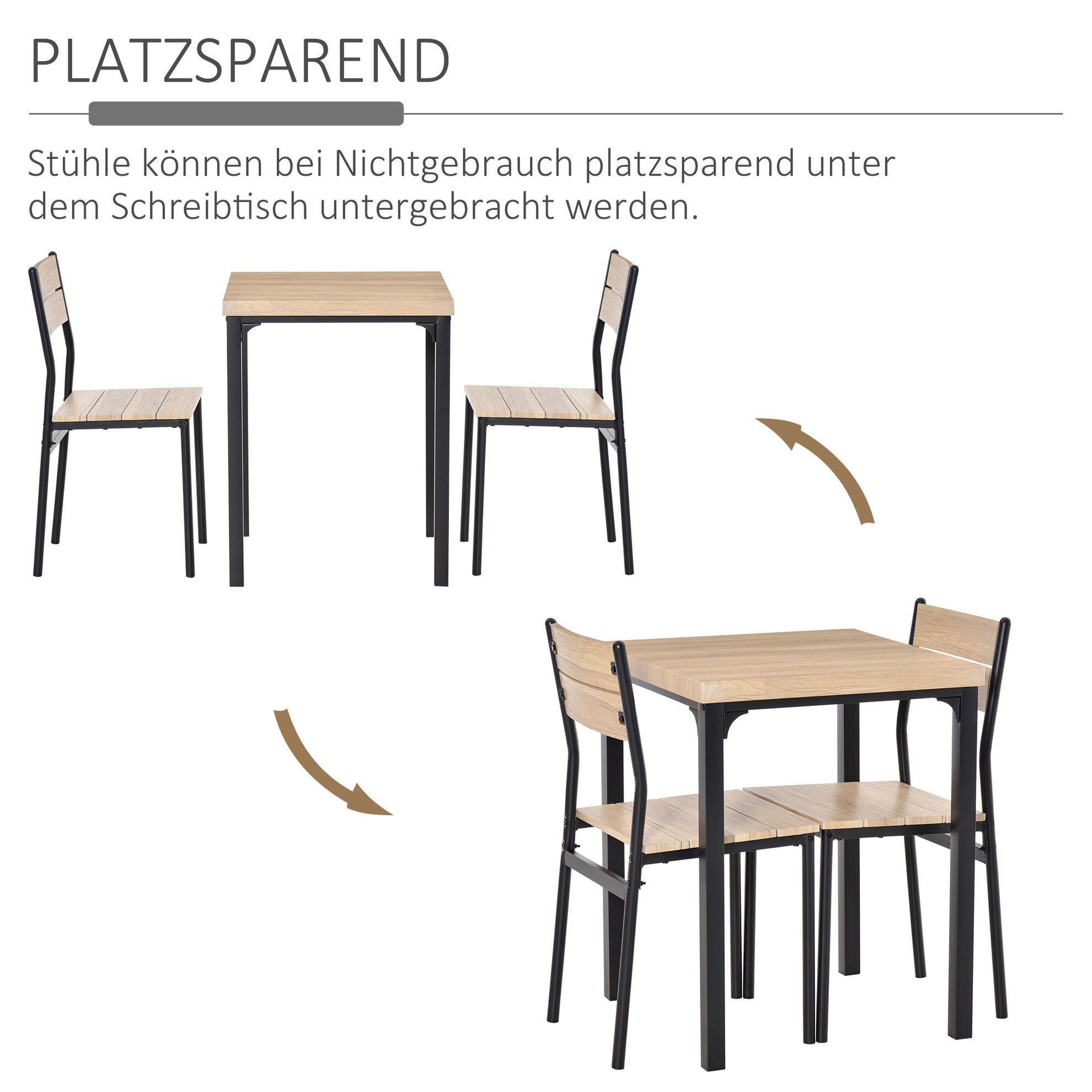 Esstisch-Set mit 1 Tisch + 2 Stühlen bestellen | Weltbild.de