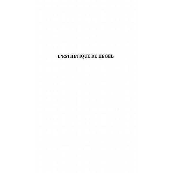 Esthetique de Hegel / Hors-collection, Veronique Fabbri