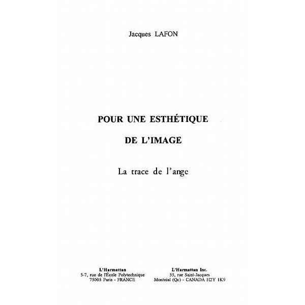 ESTHETIQUE DE L'IMAGE DE SYNTHESE / Hors-collection, Jacques Lafon