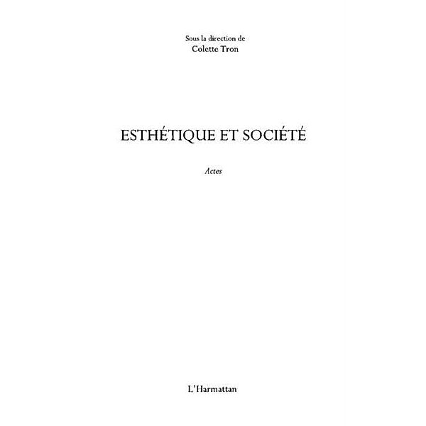 Esthetique et societe / Hors-collection, Jean-Louis Deotte