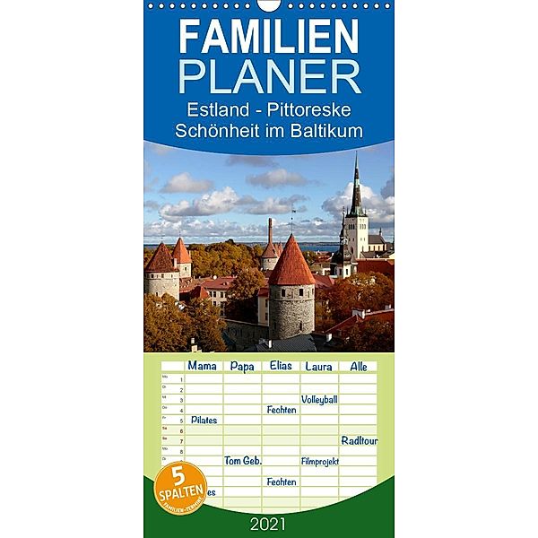 Estland - Pittoreske Schönheit im Baltikum - Familienplaner hoch (Wandkalender 2021 , 21 cm x 45 cm, hoch), Bernd Becker