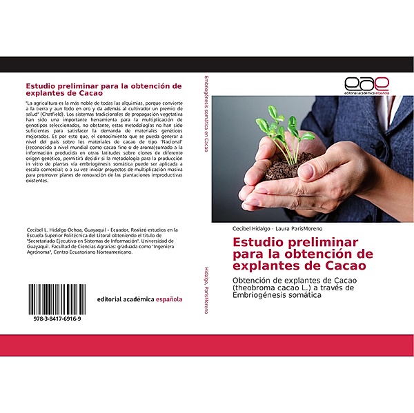 Estudio preliminar para la obtención de explantes de Cacao, Cecibel Hidalgo, Laura ParisMoreno