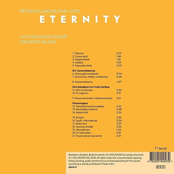 Eternity, Latvian Radio Choir & Sigvards Klava