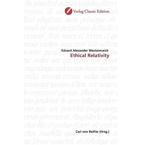 Ethical Relativity, Edvard A. Westermarck