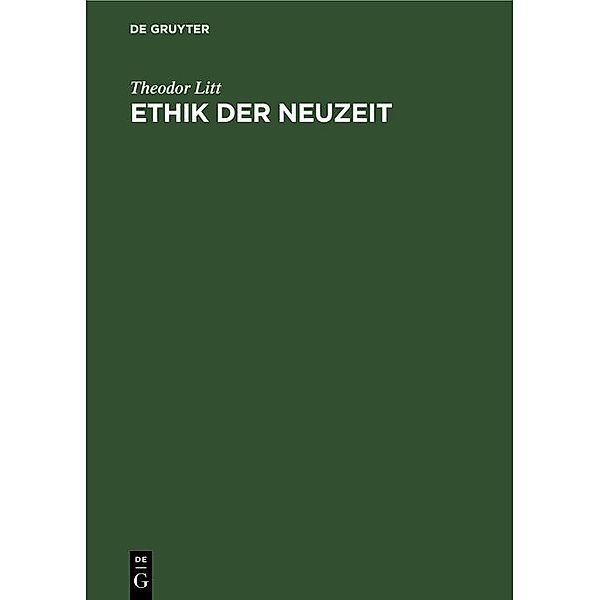 Ethik der Neuzeit, Theodor Litt