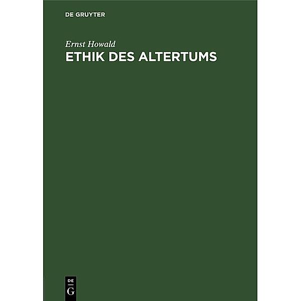 Ethik des Altertums / Jahrbuch des Dokumentationsarchivs des österreichischen Widerstandes, Ernst Howald