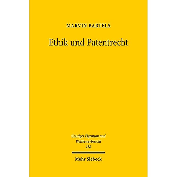 Ethik und Patentrecht, Marvin Bartels