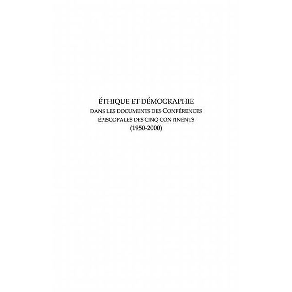 Ethique et demographie dans les documents des conferences ep / Hors-collection, Ruffin L. -M. Mika Mfitzsche