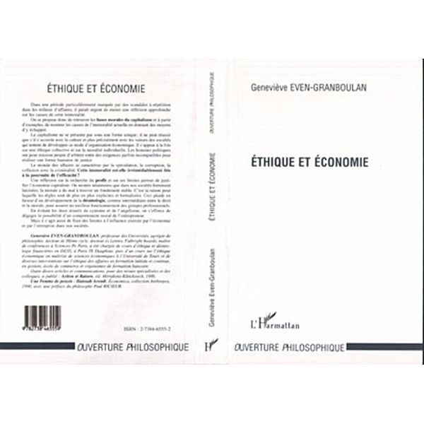 Ethique et Economie / Hors-collection, Genevieve Even-Granboulan