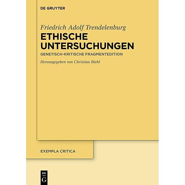Ethische Untersuchungen / Exempla critica Bd.5