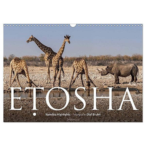 ETOSHA - Namibia Highlights (Wandkalender 2024 DIN A3 quer), CALVENDO Monatskalender, Olaf Bruhn