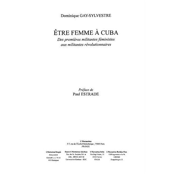 Etre femme a cuba / Hors-collection, Dominqiue Gay-Sylvestre