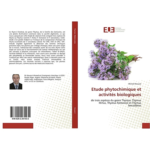 Etude phytochimique et activités biologiques, Ahmed Nouasri