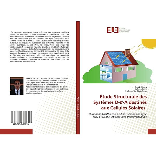 Étude Structurale des Systèmes D-pi-A destinés aux Cellules Solaires, Tayeb Abram, Lahcen Bejjit, Mohammed Bouachrine