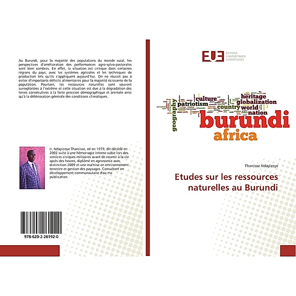 Etudes sur les ressources naturelles au Burundi, Tharcisse Ndayizeye
