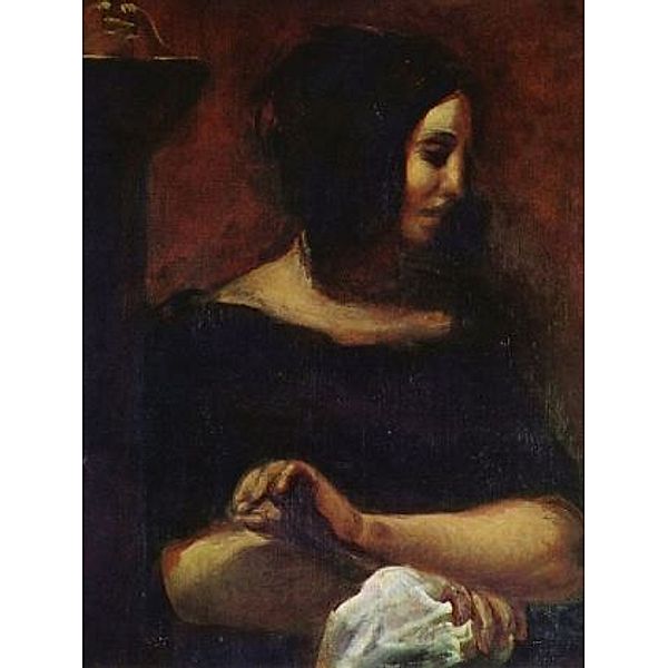 Eugène Ferdinand Victor Delacroix - Porträt der George Sand - 100 Teile (Puzzle)