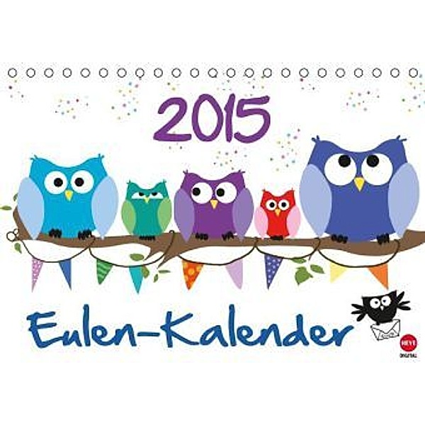 Eulen-Kalender Poster (Tischkalender 2015 DIN A5 quer), Studio B