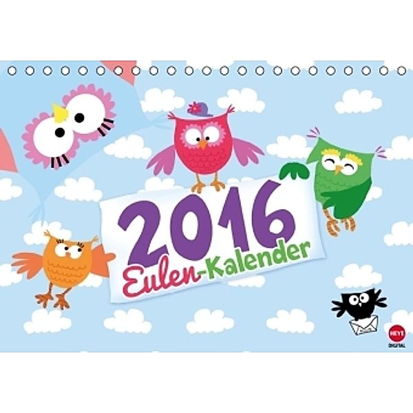 Eulen-Kalender Poster (Tischkalender 2016 DIN A5 quer), Studio B