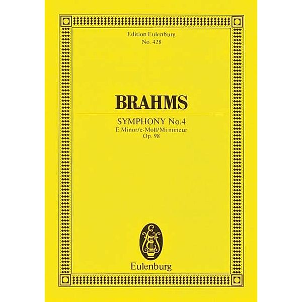 Eulenburg Studienpartituren / Sinfonie Nr.4 e-Moll op.98, Partitur, Johannes Brahms