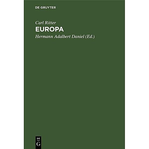 Europa, Carl Ritter