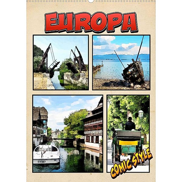 Europa - Comicstyle (Wandkalender 2023 DIN A2 hoch), Thomas Bartruff