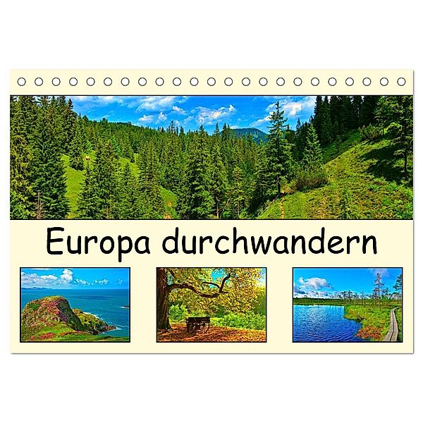 Europa durchwandern (Tischkalender 2024 DIN A5 quer), CALVENDO Monatskalender, Lost Plastron Pictures