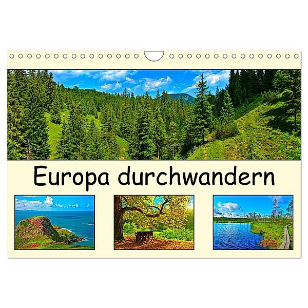 Europa durchwandern (Wandkalender 2025 DIN A4 quer), CALVENDO Monatskalender, Calvendo, Lost Plastron Pictures