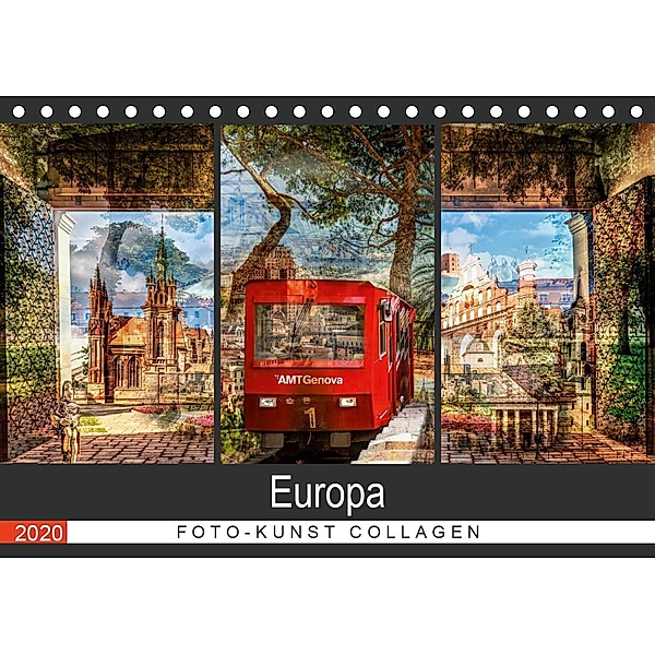 Europa Foto-Kunst Collagen (Tischkalender 2020 DIN A5 quer), Carmen Steiner & Matthias Konrad