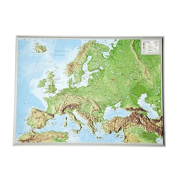 Europa, Reliefkarte, Klein. Europe, André Markgraf, Mario Engelhardt