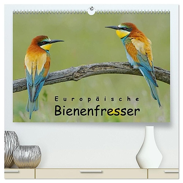 Europäische Bienenfresser (hochwertiger Premium Wandkalender 2024 DIN A2 quer), Kunstdruck in Hochglanz, Gerald Wolf