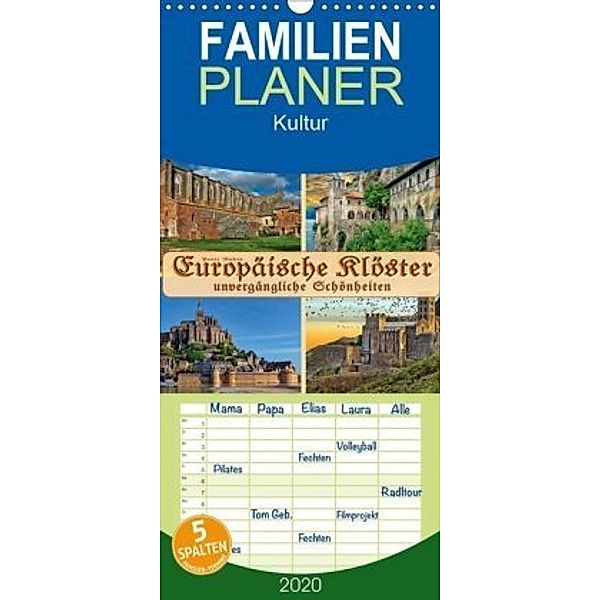 Europäische Klöster - unvergängliche Schönheiten - Familienplaner hoch (Wandkalender 2020 , 21 cm x 45 cm, hoch), Peter Roder