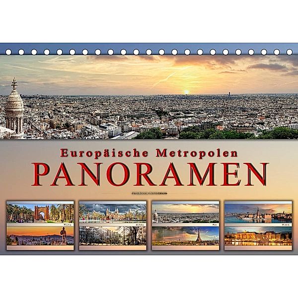 Europäische Metropolen - Panoramen (Tischkalender 2023 DIN A5 quer), Peter Roder