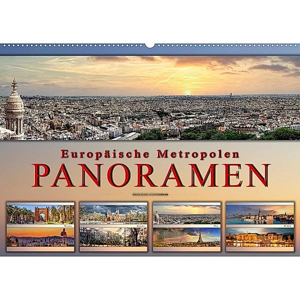 Europäische Metropolen - Panoramen (Wandkalender 2023 DIN A2 quer), Peter Roder