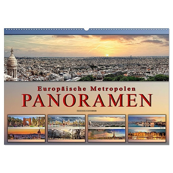 Europäische Metropolen - Panoramen (Wandkalender 2025 DIN A2 quer), CALVENDO Monatskalender, Calvendo, Peter Roder