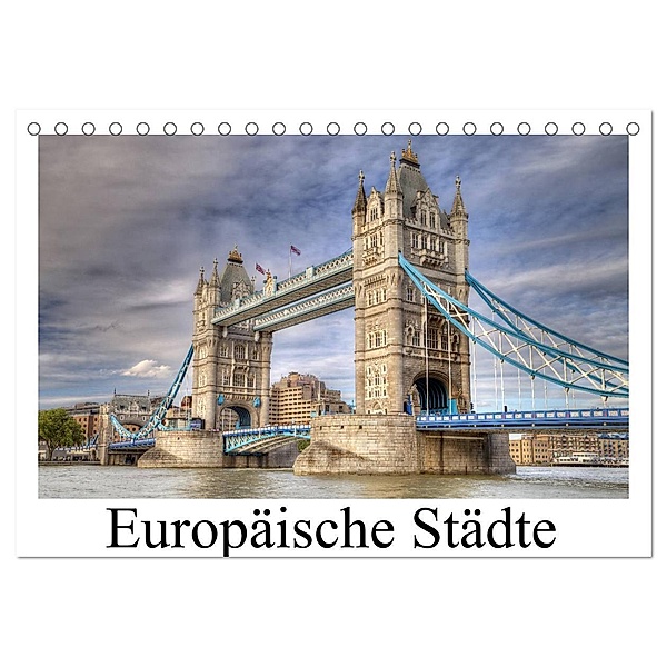Europäische Städte (Tischkalender 2024 DIN A5 quer), CALVENDO Monatskalender, TJPhotography