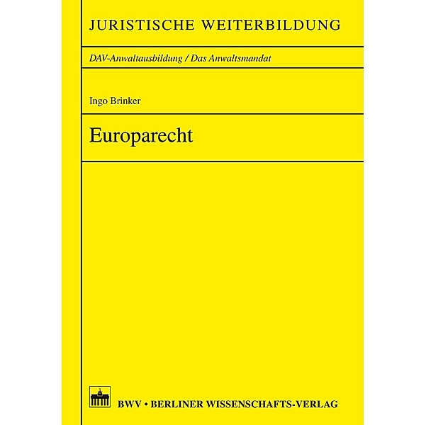 Europarecht, Ingo Brinker