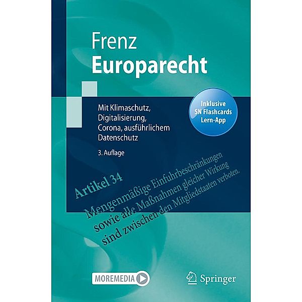 Europarecht / Springer-Lehrbuch, Walter Frenz