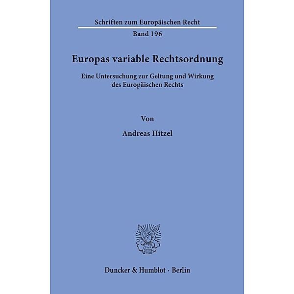 Europas variable Rechtsordnung., Andreas Hitzel