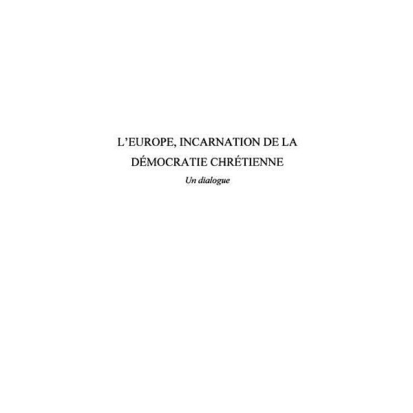 Europe: incarnation de la democratie chr / Hors-collection, C. Delamare
