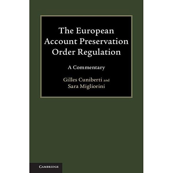 European Account Preservation Order Regulation, Gilles Cuniberti