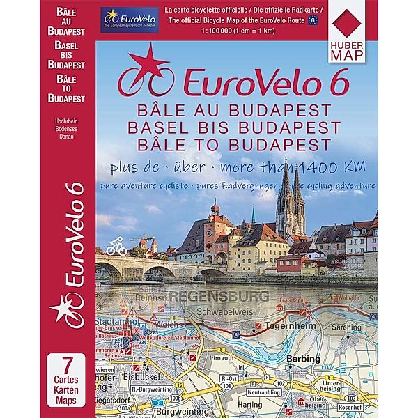 EuroVelo 6 (Basel - Budapest) 1: 100 000, 7 Teile