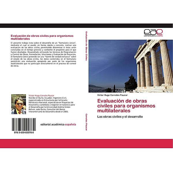 Evaluación de obras civiles para organismos multilaterales, Víctor Hugo Corrales Paucar