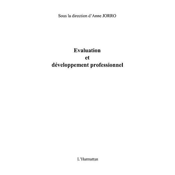 Evaluation et developpement professionne / Hors-collection, Jorro Anne