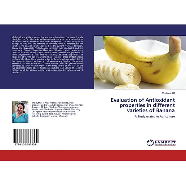 Evaluation of Antioxidant properties in different varieties of Banana, Reshma J.K