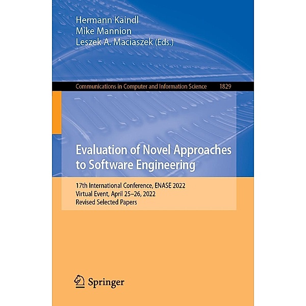 Evaluation of Novel Approaches to Software Engineering / Communications in Computer and Information Science Bd.1829