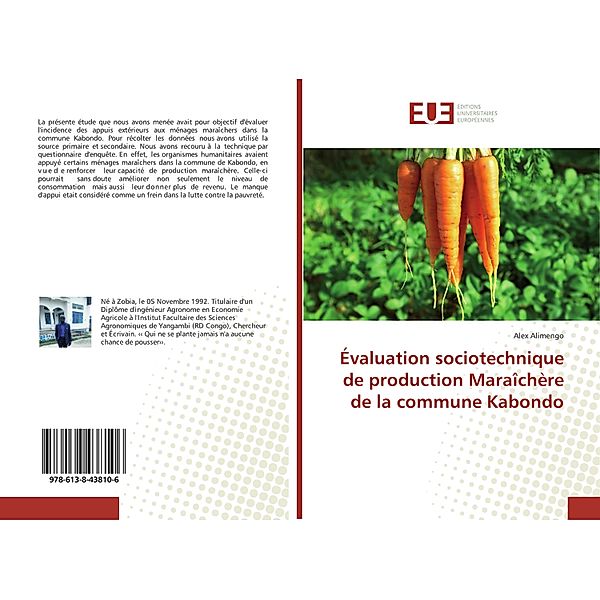 Évaluation sociotechnique de production Maraîchère de la commune Kabondo, Alex Alimengo