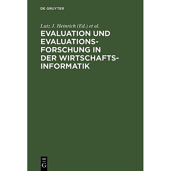 Evaluation und Evaluationsforschung in der Wirtschaftsinformatik / Jahrbuch des Dokumentationsarchivs des österreichischen Widerstandes