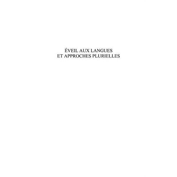 Eveil aux langues et approchesplurielles / Hors-collection, Collectif